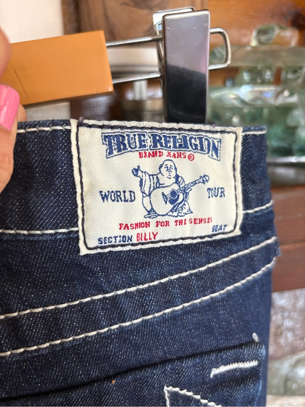 True Religion Billy Men’s Jeans Size 30 Dark Wash Made in USA Y2K Designer